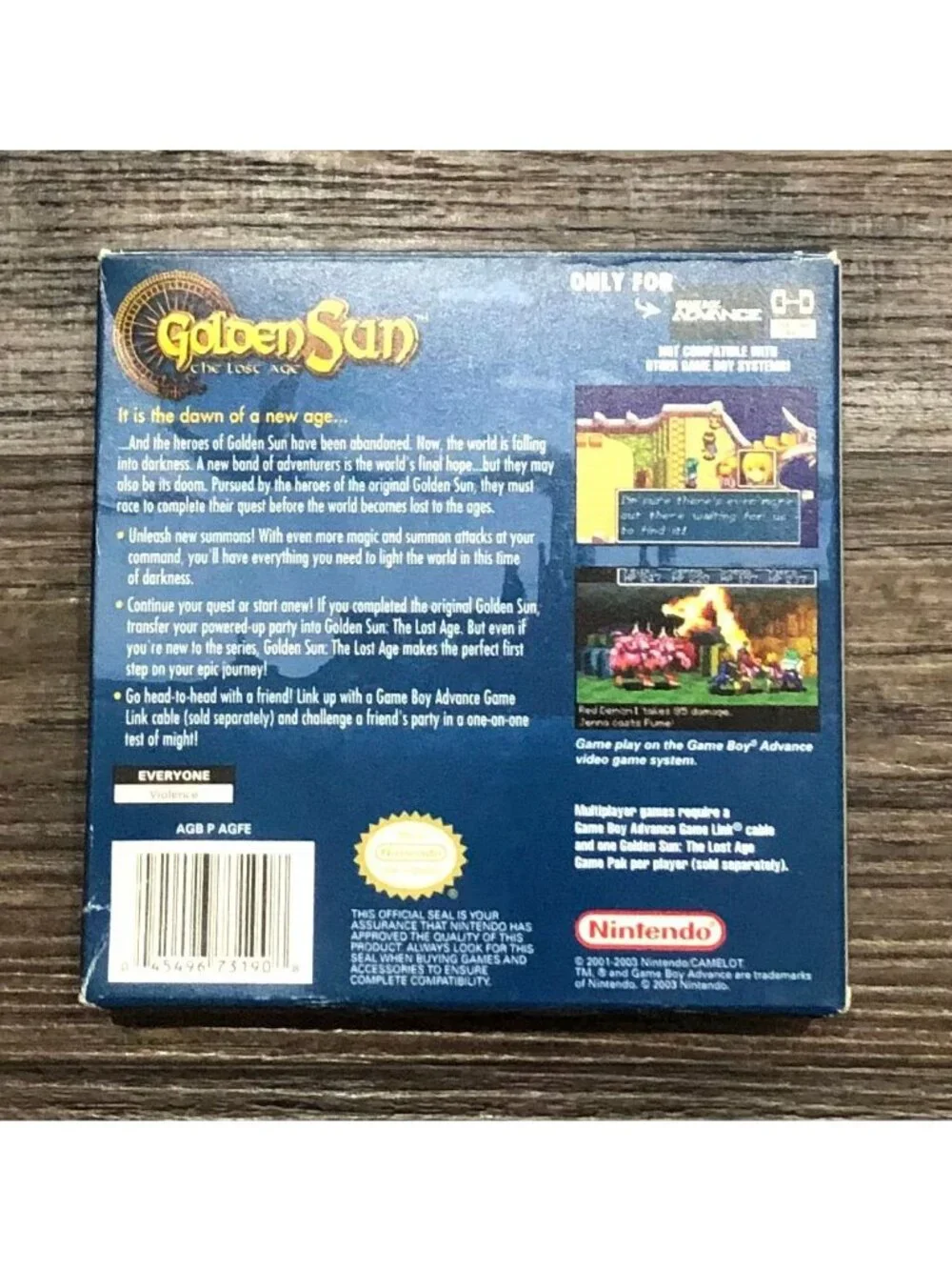 Golden Sun The Last Age Game Boy Advanced Complete NEW in Open Box
